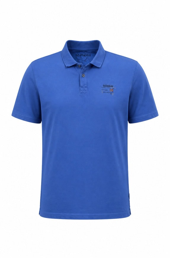 NAPAPIJRI POLO SHIRT MINIMAL BLU UOMO PRE OWNED L