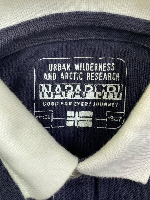 NAPAPIJRI POLO SHIRT VINTAGE EXPEDITION LOGO NAVY MALE S