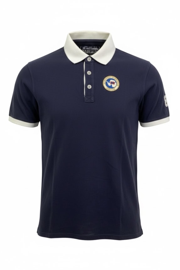 NAPAPIJRI POLO VINTAGE EXPEDITION LOGO BLU NAVY UOMO S