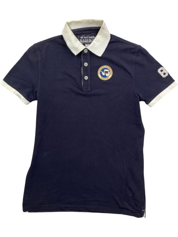 NAPAPIJRI POLO SHIRT VINTAGE EXPEDITION LOGO NAVY MALE S