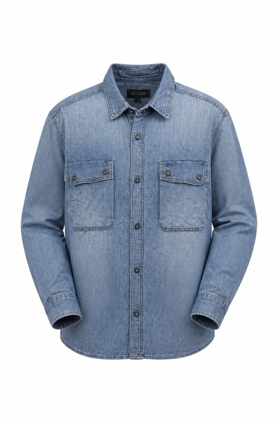 NAPAPIJRI ΠΟΥΚΑΜΙΣΟ DENIM ΜΠΛΕ ΑΝΤΡΙΚΟ PRE OWNED M