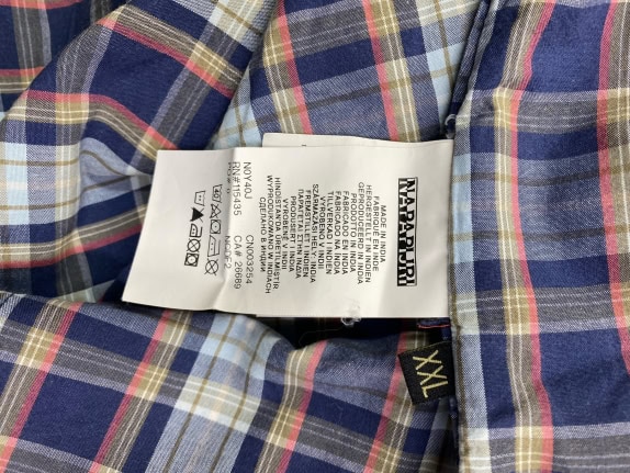 Napapijri Πουκάμισο Καρό Casual Logo Πολύχρωμο (Μπλε) Ανδρικό XXL