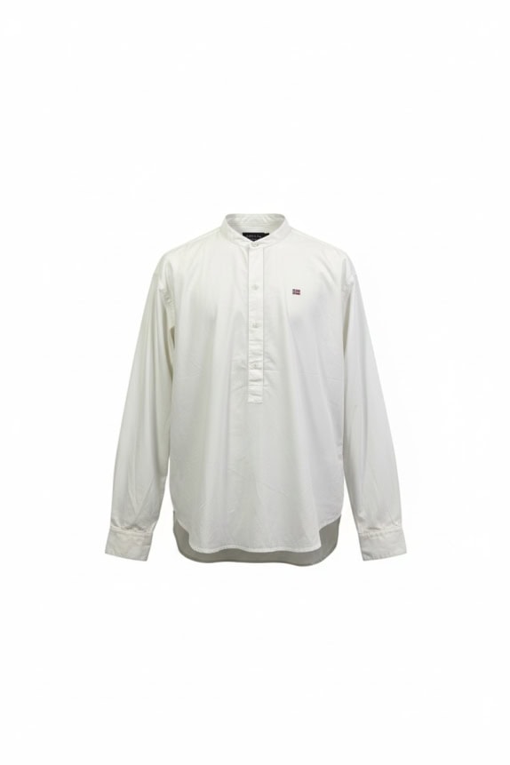 NAPAPIJRI ΠΟΥΚΑΜΙΣΟ MAO ΓΙΑΚΑΣ ΛΟΓΟΤΥΠΟ OFF-WHITE ΑΝΔΡΙΚΟ M