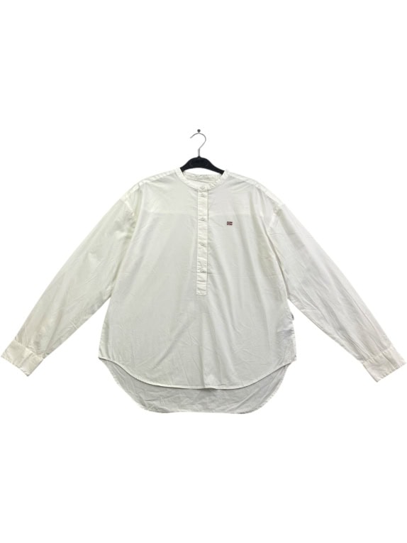 NAPAPIJRI ΠΟΥΚΑΜΙΣΟ MAO ΓΙΑΚΑΣ ΛΟΓΟΤΥΠΟ OFF-WHITE ΑΝΔΡΙΚΟ M