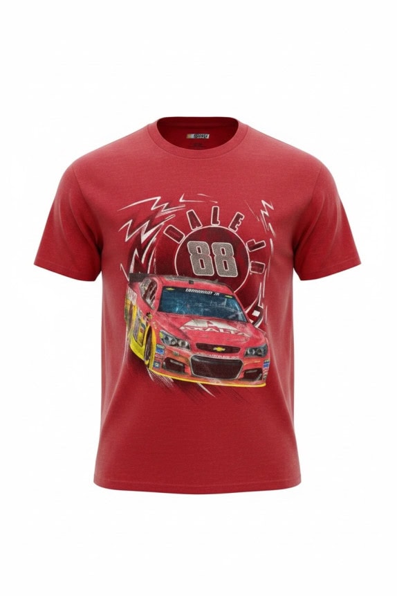 NASCAR T SHIRT GRAFICA RACING ROSSA UOMO PRE OWNED M
