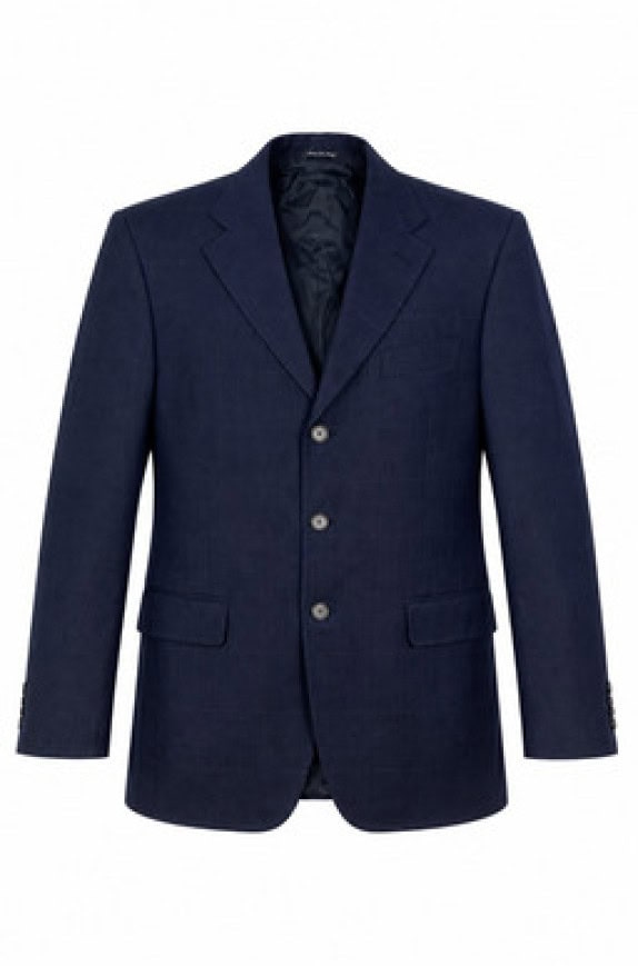90S VINTAGE NAVY BLAZER PLAID MEN PRE OWNED L