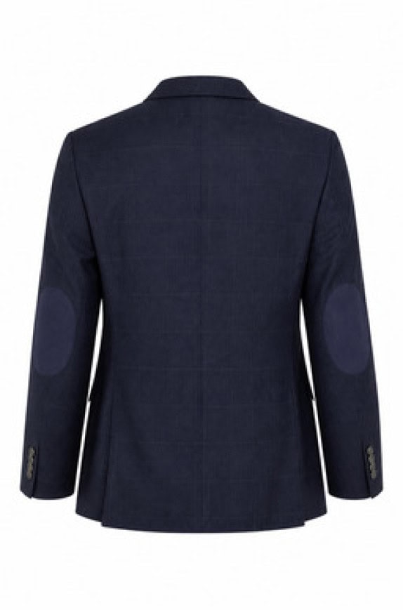 90S VINTAGE NAVY BLAZER PLAID MEN PRE OWNED L
