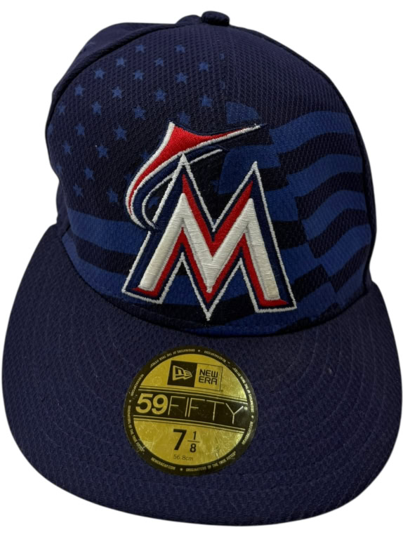 New Era Miami Marlins Καπέλο 59FIFTY Casual Logo Μπλε Ανδρικό 7 1/8