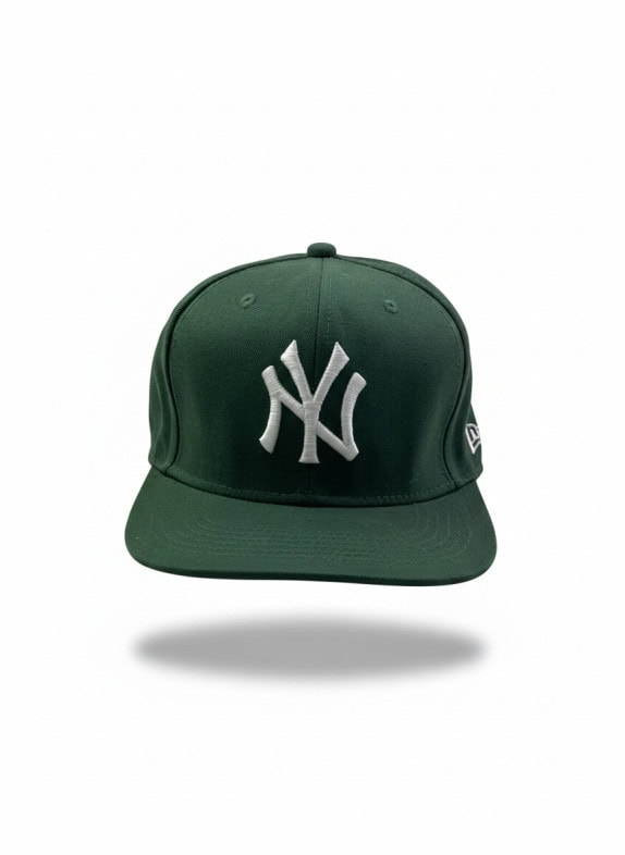 NEW ERA NY YANKEES CAP EMBROIDERED DARK GREEN UNISEX PRE OWNED