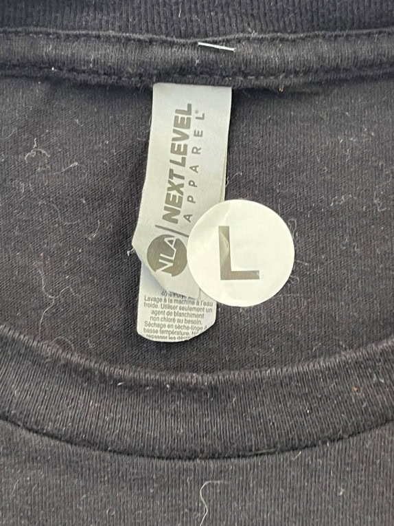 NEXT LEVEL APPAREL T SHIRT GRAPHIC ΜΑΥΡΟ ΑΝΤΡΙΚΟ PRE OWNED L