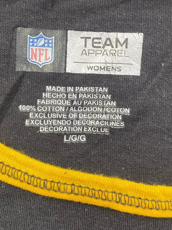NFL Pittsburgh Steelers Μακρυμάνικη Μπλούζα Team Apparel Logo Μαύρο Γυναικείο L