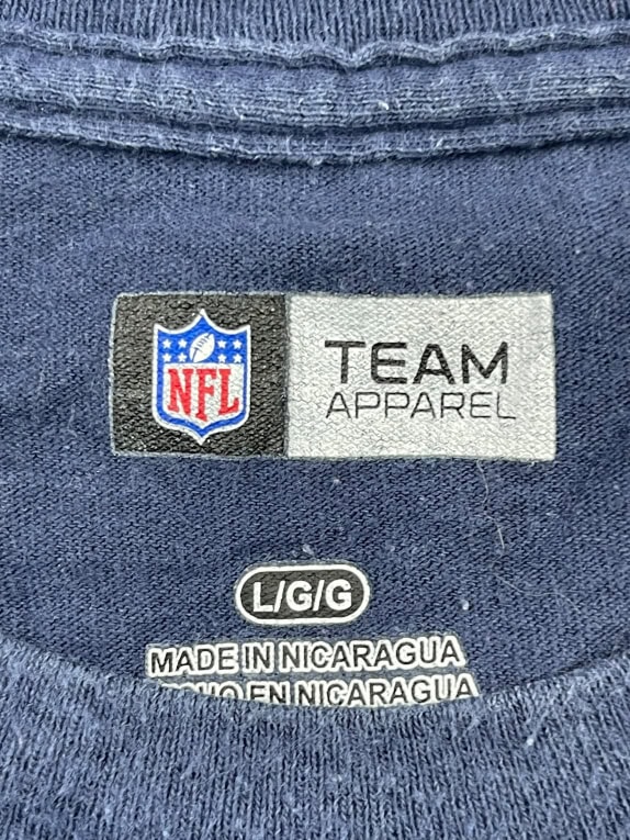 NFL T-Shirt Big Logo Blu UNISEX L