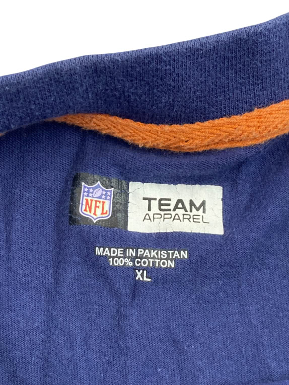 NFL TEAM APPAREL Denver Broncos Μακρυμάνικη Μπλούζα Spellout Logo Μπλε UNISEX XL