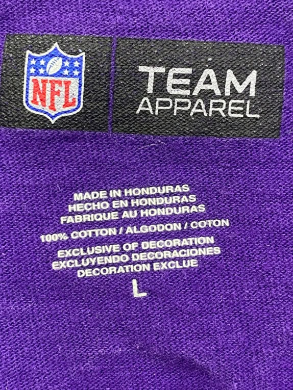 NFL TEAM APPAREL FELPA SPORTSWEAR VIOLA UOMO PRE OWNED L