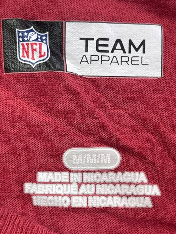 NFL TEAM APPAREL GRAPHIC TEE BURGUNDY MENS PRE OWNED M