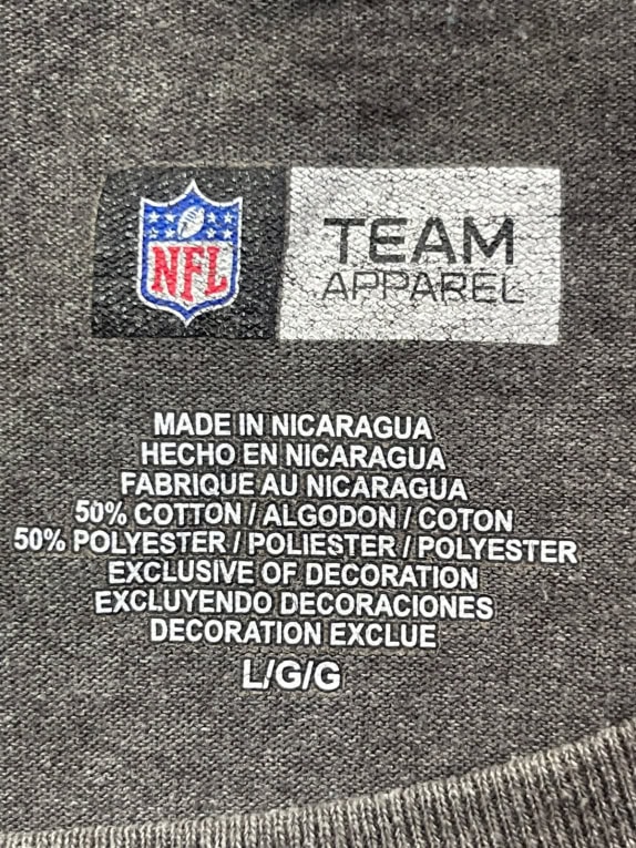 NFL TEAM APPAREL GRAPHIC TEE CHARCOAL ΑΝΤΡΙΚΟ PRE OWNED L