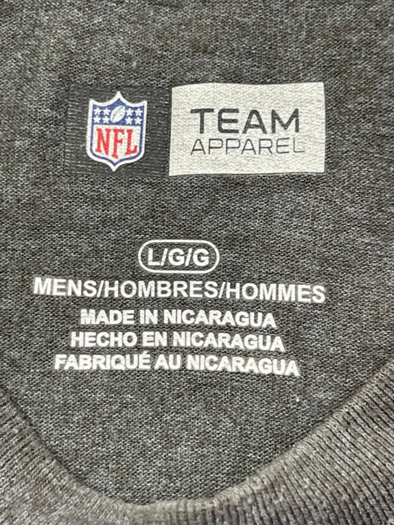 NFL TEAM APPAREL GRAPHIC TEE CHARCOAL ΑΝΤΡΙΚΟ PRE OWNED L