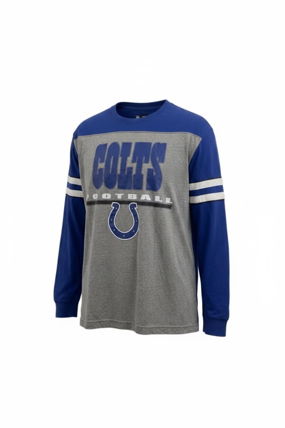 NFL TEAM APPAREL Μακρυμάνικη Μπλούζα Colts Football Logo Μπλε / Γκρι UNISEX L