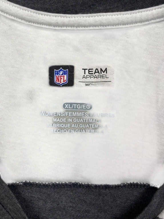 NFL Team Apparel Raiders Μπλούζα 3/4 Μανίκι Logo Γκρι Γυναικεία XL