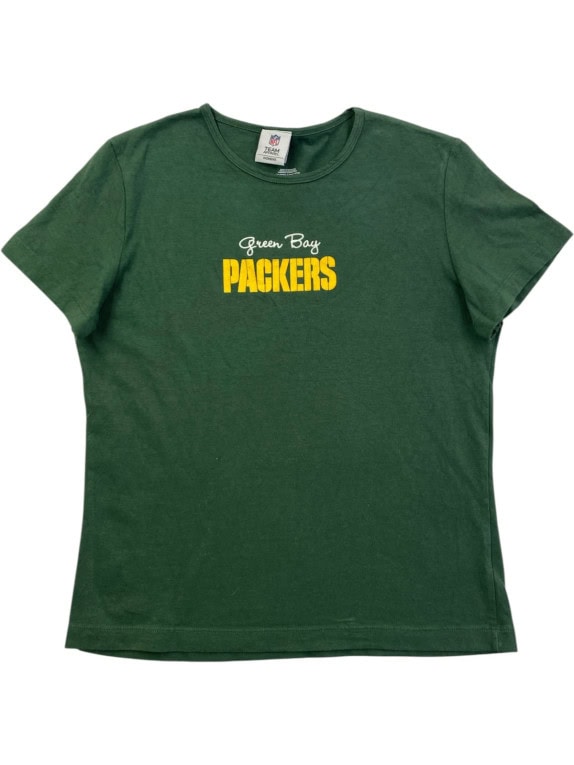 NFL TEAM APPAREL GRAPHIC TEE SPORTSWEAR GREEN WOMENS PRE OWNED L