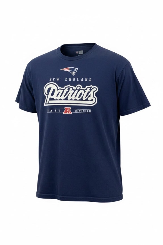 NFL TEAM APPAREL T SHIRT SPORTSWEAR GRAPHIC NAVY UOMO PRE OWNED L