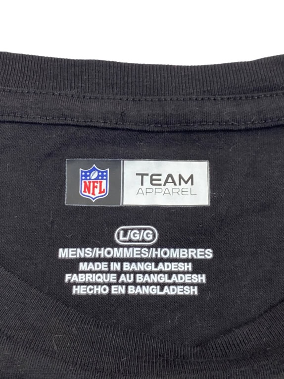 NFL TEAM APPAREL TSHIRT VINTAGE CINCINNATI BENGALS GRAPHIC ΜΑΥΡΟ UNISEX L preowned
