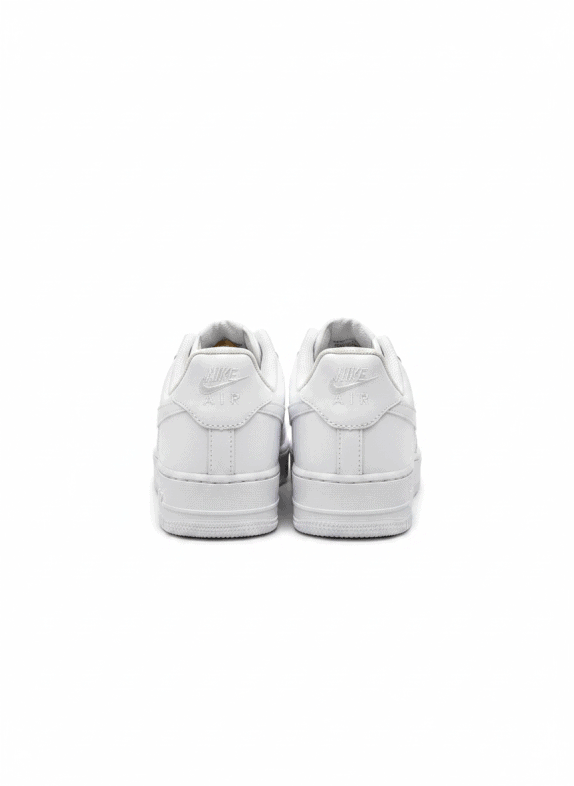 NIKE AIR FORCE LOW SNEAKERS MONOGRAM ΛΕΥΚΟ ΜΠΕΖ UNISEX PRE OWNED EU 38.5