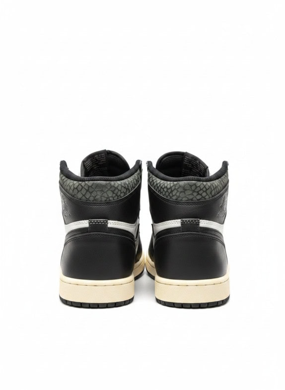 NIKE AIR JORDAN HIGH TOP SNEAKERS STREETWEAR ΜΑΥΡΟ ΛΕΥΚΟ UNISEX PRE OWNED EU 40