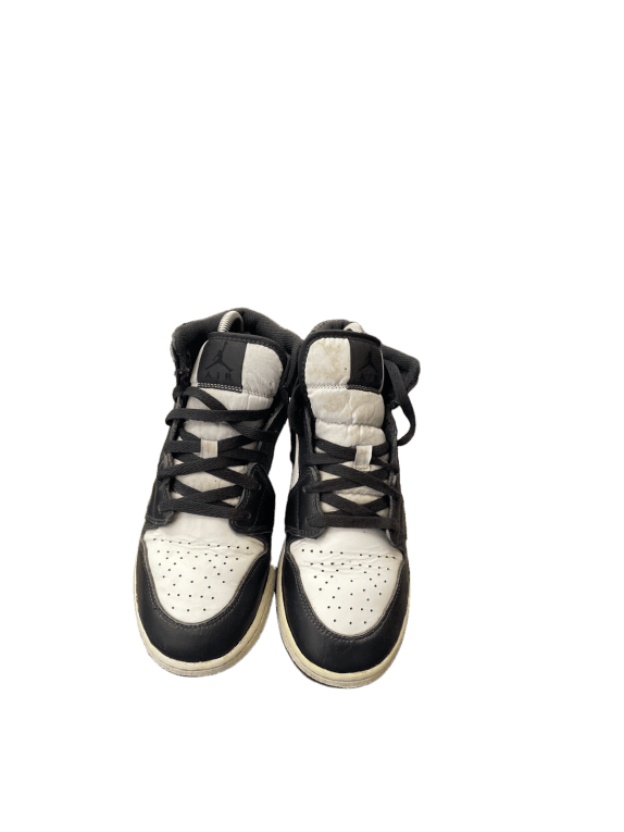 NIKE AIR JORDAN HIGH TOP SNEAKERS STREETWEAR ΜΑΥΡΟ ΛΕΥΚΟ UNISEX PRE OWNED EU 40