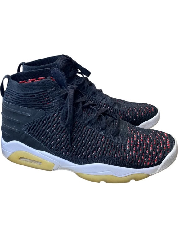 Nike Air Jordan Πλεκτά Sneakers Mid Μαύρα Unisex EU 44