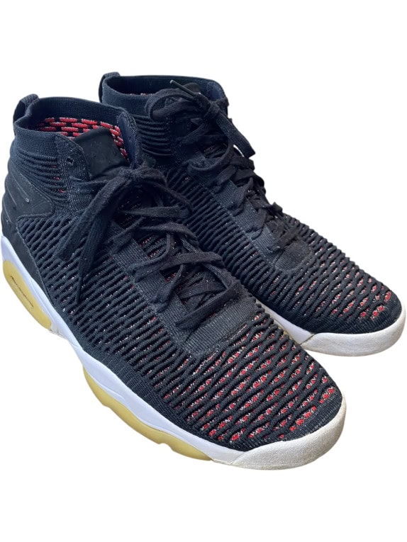 Nike Air Jordan Πλεκτά Sneakers Mid Μαύρα Unisex EU 44