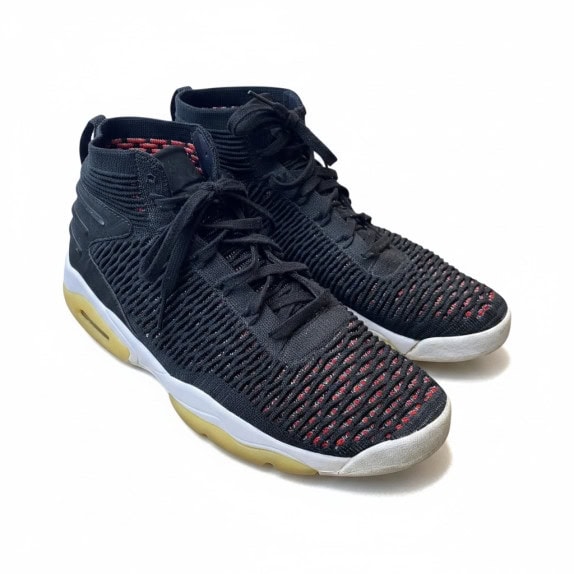 Nike Air Jordan Πλεκτά Sneakers Mid Μαύρα Unisex EU 44