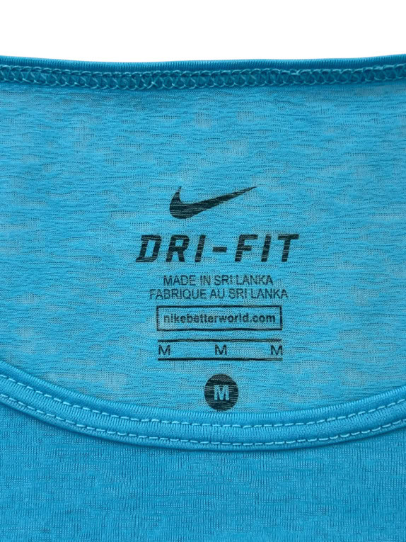 NIKE DRI FIT T SHIRT SPORTSWEAR TURQUOISE WOMENS PRE OWNED M