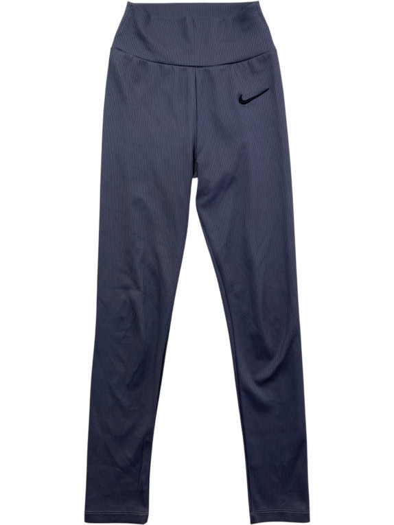 Nike Leggings sportivi a coste Swoosh grigio da donna XS