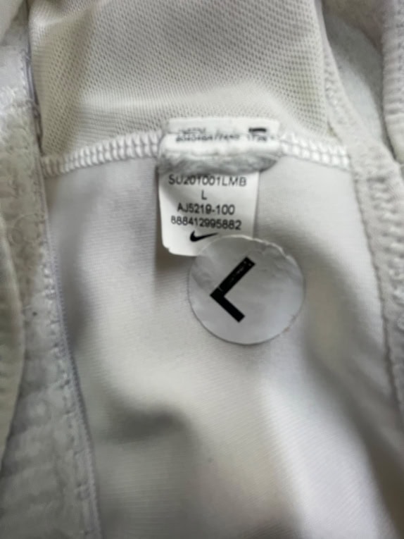 NIKE SPORTS BRA SWOOSH LOGO WHITE WOMEN L