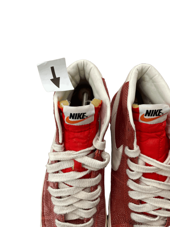 NIKE BLAZER MID SNEAKERS RETRO RED WHITE MEN PRE OWNED EU 42