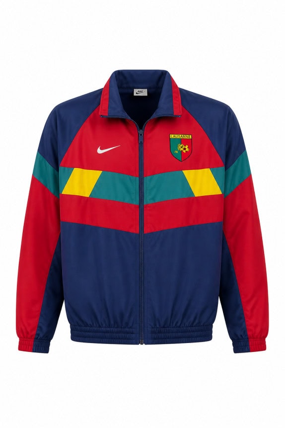 1990S NIKE CAMEROON ΣΕΤ ΦΟΡΜΑΣ RETRO SPORTSWEAR NAVY ΚΟΚΚΙΝΟ ΑΝΤΡΙΚΟ PRE OWNED L