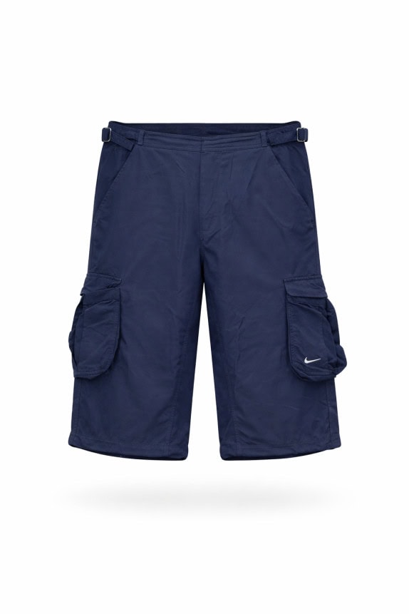 NIKE CARGO SHORTS STREETWEAR NAVY MEN PRE OWNED M