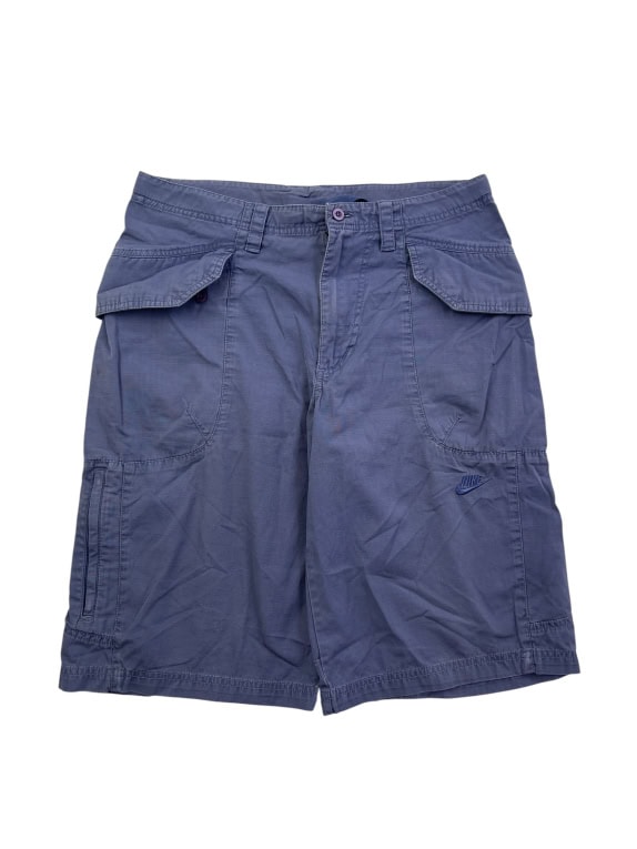 NIKE CARGO SHORTS EMBROIDERED LOGO BLUE UNISEX S