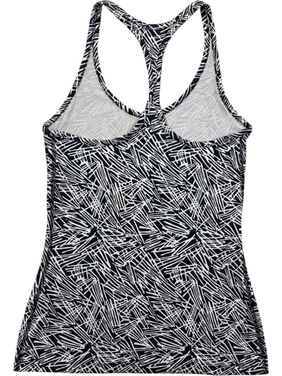 NIKE DRI-FIT ΑΜΑΝΙΚΟ TANK TOP SLIM FIT PATTERN BLACK/WHITE ΓΥΝΑΙΚΕΙΟ S