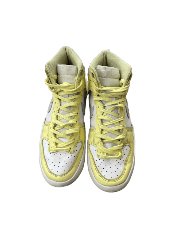 NIKE DUNK HIGH SNEAKERS STREETWEAR ΚΙΤΡΙΝΟ ΛΕΥΚΟ ΓΥΝΑΙΚΕΙΟ PRE OWNED EU 40.5