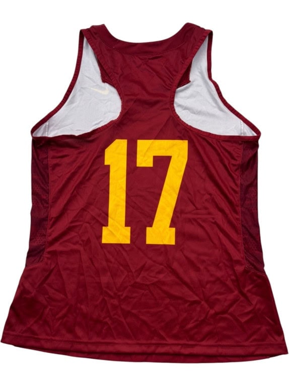 NIKE BASKETBALL JERSEY BIG GRAPHIC RED WOMEN PRE OWNED M