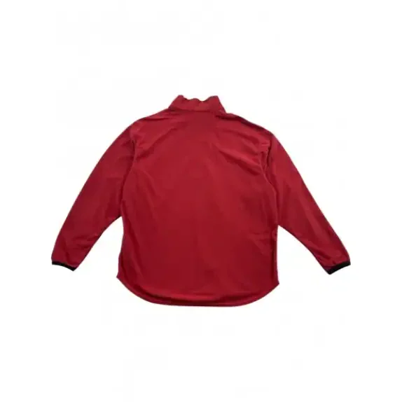 Nike Fleece con zip a un quarto con logo vintage rosso unisex L