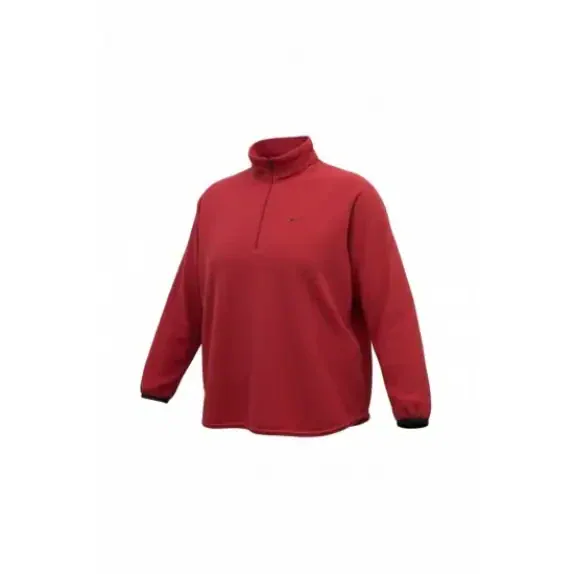 Nike Fleece con zip a un quarto con logo vintage rosso unisex L