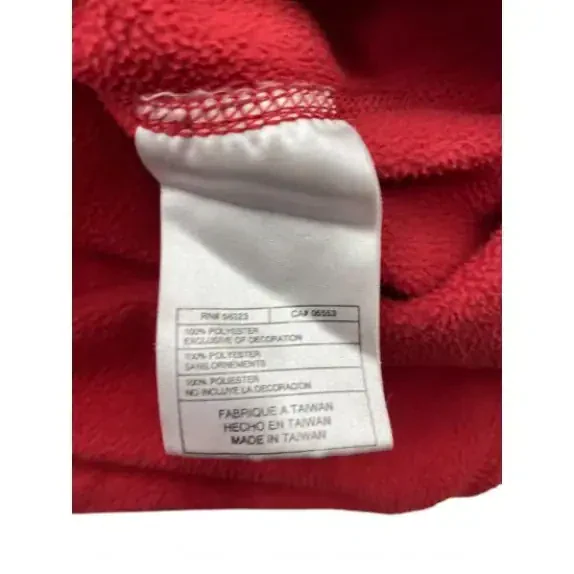 Nike Fleece con zip a un quarto con logo vintage rosso unisex L