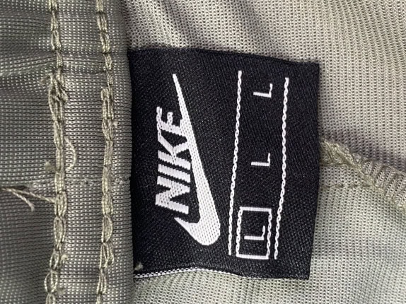 NIKE TRACK JOGGERS STREETWEAR OLIVE MEN PRE OWNED L