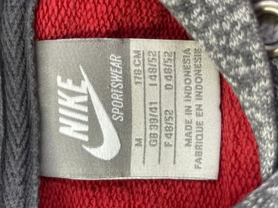 NIKE ΦΟΥΤΕΡ ΜΕ ΚΟΥΚΟΥΛΑ SPORTSWEAR ΚΟΚΚΙΝΟ ΓΚΡΙ ΑΝΤΡΙΚΟ PRE OWNED M