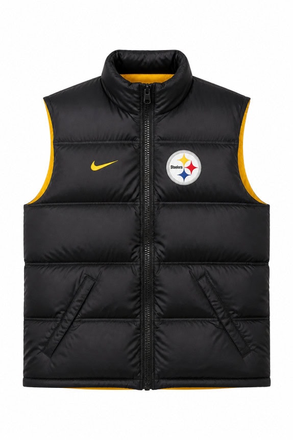 1990S NIKE ΓΙΛΕΚΟ ΔΙΠΛΗΣ ΟΨΕΩΣ PUFFER ΑΘΛΗΤΙΚΟ ΜΑΥΡΟ ΑΝΤΡΙΚΟ PRE OWNED M