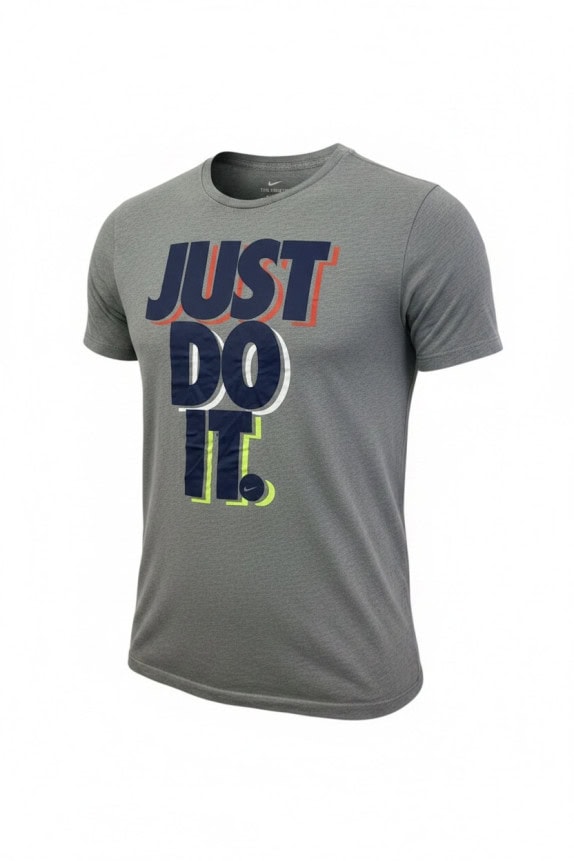NIKE T SHIRT GRAPHIC JUST DO IT GRIGIO UOMO PRE OWNED XL
