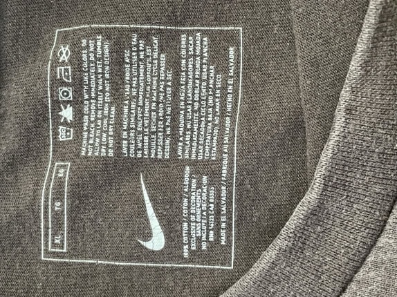 1990s NIKE GRAFFIC TEE STREETWEAR CHARCOAL ΑΝΔΡΙΚΟ PRE OWNED XL